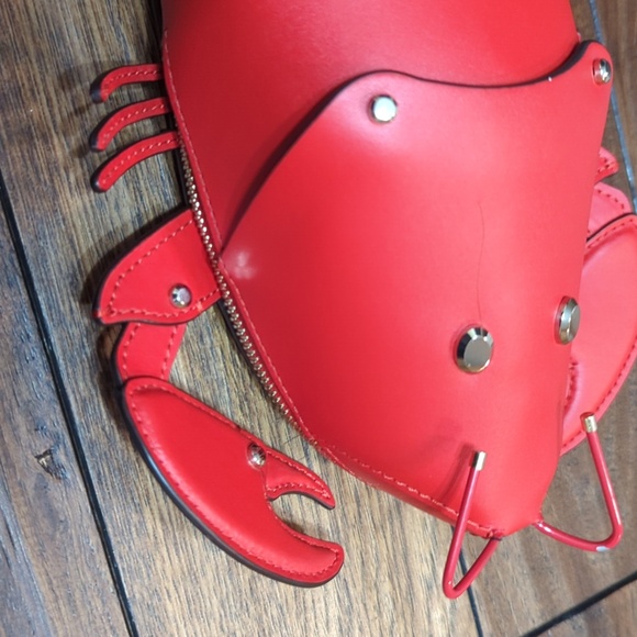 Kate Spade Novelty Red Lobster Bag Shore Thing Crossbody Bag - Picture 8 of 16